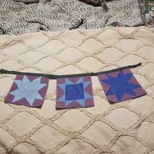 Mountain Valley Wall Hanging Banner | Sawtooth Star (Lupine & Aster) Purple Blue